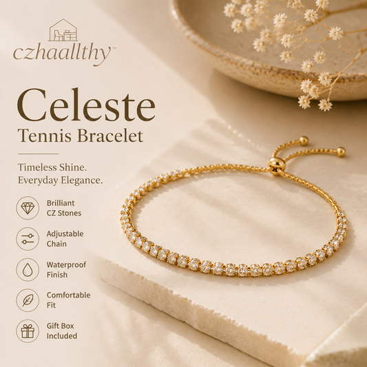 𝒄𝒛𝒉𝒂𝒂𝒍𝒍𝒕𝒉𝒚™ Celeste Tennis Bracelet