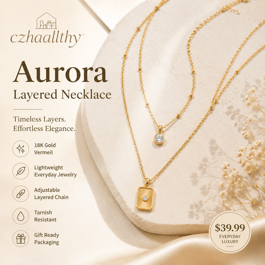 𝒄𝒛𝒉𝒂𝒂𝒍𝒍𝒕𝒉𝒚™ Aurora Layered Necklace