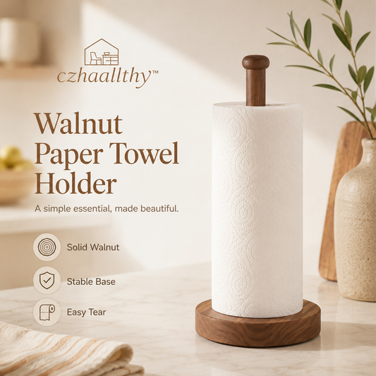 czhaallthy™ Walnut Paper Towel Holder