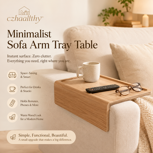 𝒄𝒛𝒉𝒂𝒂𝒍𝒍𝒕𝒉𝒚™ Minimalist Sofa Arm Tray Table
