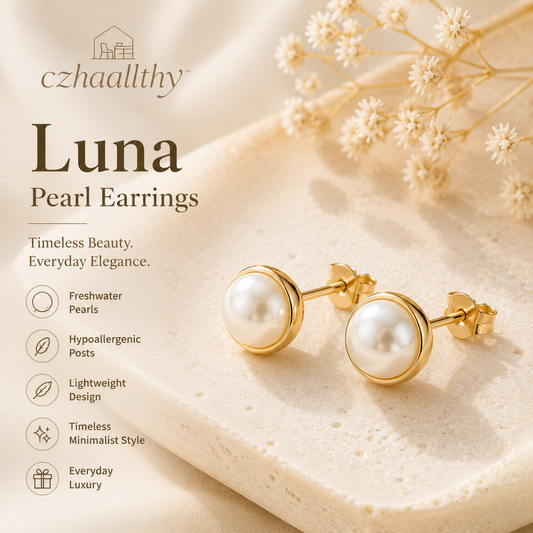 𝒄𝒛𝒉𝒂𝒂𝒍𝒍𝒕𝒉𝒚™ Luna Pearl Earrings
